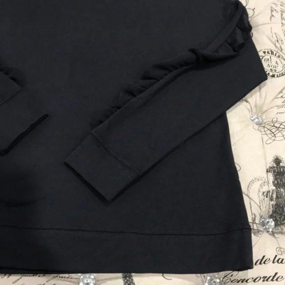 Sanctuary Raw Edge Ruffle Trim Sweatshirt - Picture 4 of 5